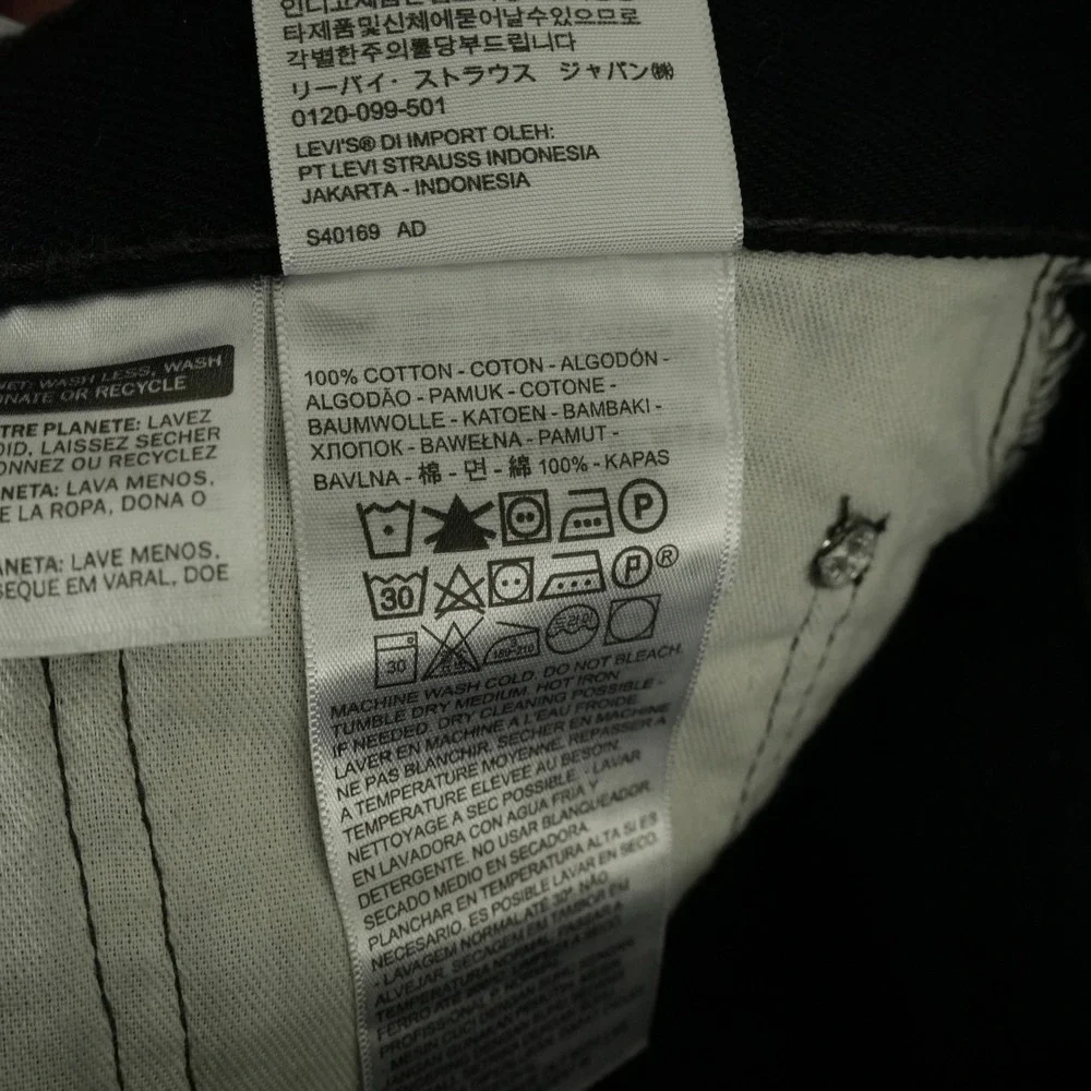 Levi's 550 Relaxed Jeans Mens 33x30 Black Denim Tapered Leg Zip Fly Cotton